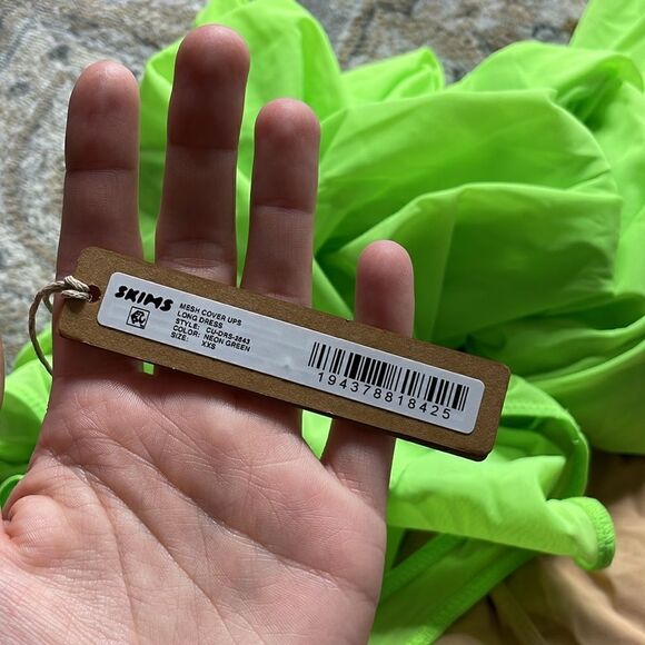 NWT SKIMS mesh cover ups long dress w/ slit - Picture 3 of 7